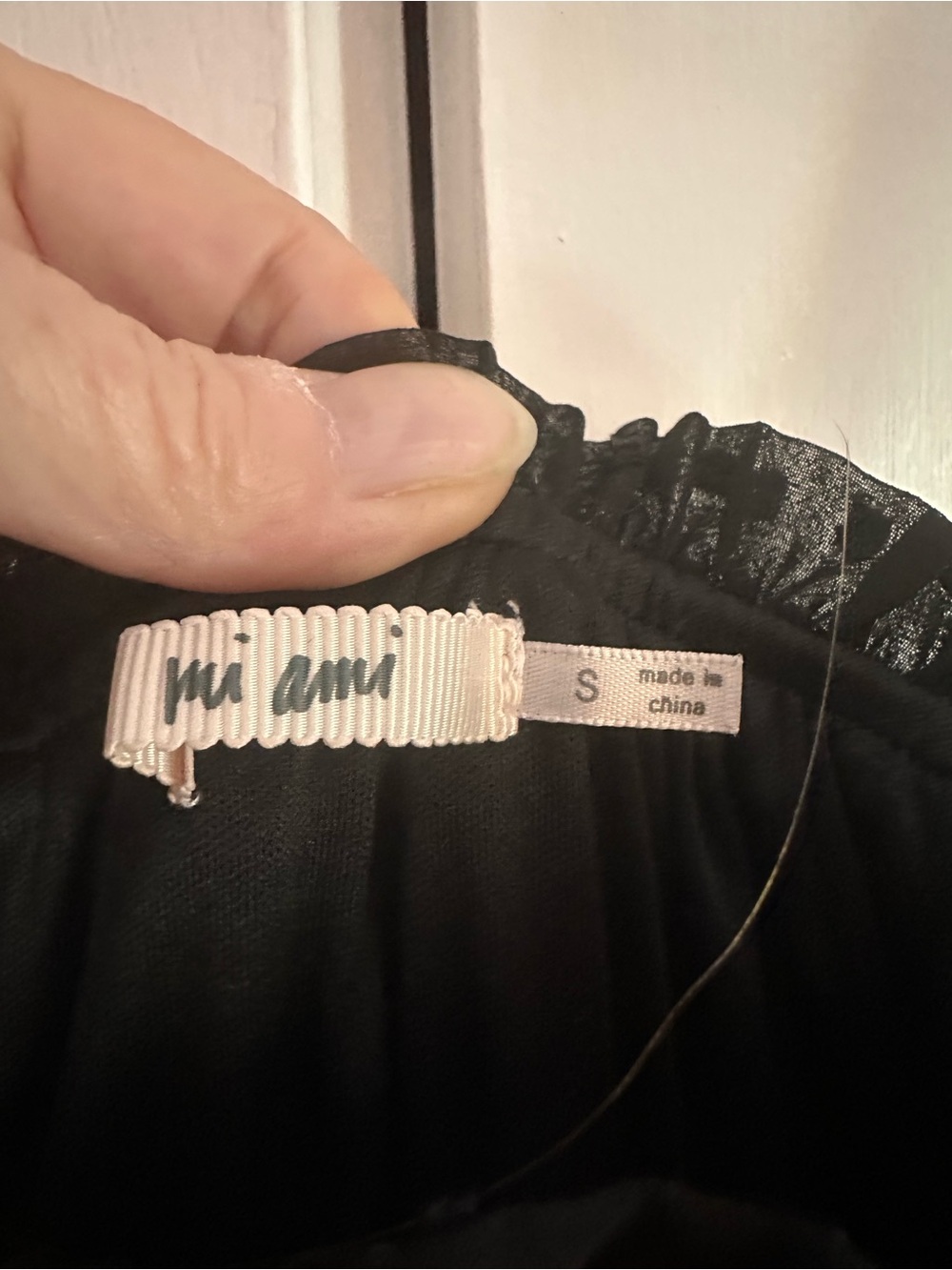 mi ami Black Ruffled Neckline Top - Picture 4 of 5